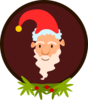 Santa With Wreath Clip Art